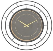 Orologio da muro elegante nero e oro cm ø 70x5,5