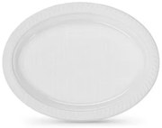 Set di piatti riutilizzabili Algon Bianco 27 x 21 cm Plastica Ovale 6 Unità