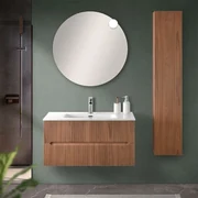 MDF, Gaia Classic Mobiletto per bagno sospeso in MDF - 3 cassetti