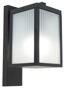 Lanterna da parete smart per esterni nera con vetro a coste incl. WiFi A60 - Charlois