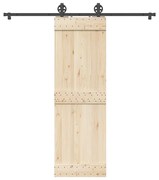 Kit Di Binari Per Porte Scorrevoli 200 Cm Acciaio Nero /
