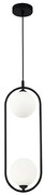 Maytoni MOD013PL-02B - Lampadario a sospensione con filo RING 2xG9/25W/230V nero