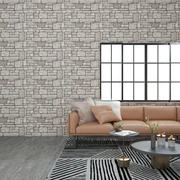 Pannelli Murali 3d Con Design A Mattoni Grigio 10 Pz Eps /