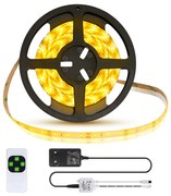 Kit Striscia Led 12V 18W SMD 2835 5 metri IP65 Bianco Caldo 3000K Aigostar