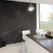 Piastrella da pavimento e rivestimento interno 120 x 270 cm Sp. 6 mm rettificato Marquina in gres porcellanato nero 3.24 mq
