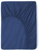 Lenzuolo elastico in cotone blu scuro, 140 x 200 cm - Good Morning