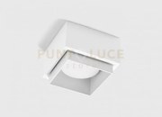 Syme lampada da soffitto 1 luce quadrata bianco in gesso
