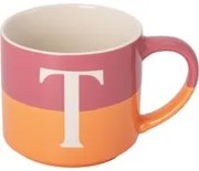 Tazza lettera T arancio 400 ml Blend Collection
