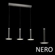 Lampadario led lineare a tre pendenti tua md17033012-3bbk nero