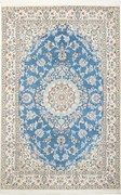 Nain Tappeto persiano 200 x 130 Blu (Iran) Annodato A Mano