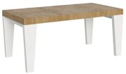 Tavolo allungabile 90x180/284 cm Spimbo Mix piano Quercia Natura - gambe Bianco Frassino