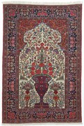 Isfahan Tappeto 210x140 (Iran) Annodato A Mano