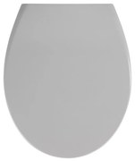 Sedile per wc grigio chiaro con chiusura facilitata , 44,5 x 37,5 cm Samos - Wenko