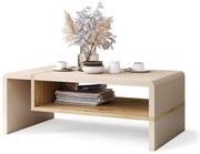 FOLK Beige (Champagne) / Rovere Artisan - MODERNO TAVOLINO CON RIPIANO INFERIORE