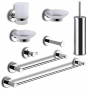 Set di accessori da bagno GEDY Set 8 pezzi Felce cromo in inox cromato