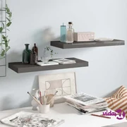 vidaXL Mensole con Sporgenza 2 pz Nere 60x9x3 cm MDF