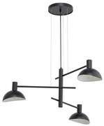Lampadario a sospensione con filo ARTIS 3xE14/40W/230V nero