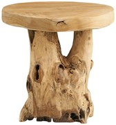 Tavolino rotondo in teak massiccio ø 40 cm Palena – House Nordic