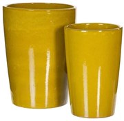 Vaso 37 x 37 x 49 cm Ceramica Giallo (2 Unità)