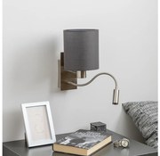 Brilagi - Applique a LED NUBILA 1xE27/25W/230V + LED/3W cromo/antracite