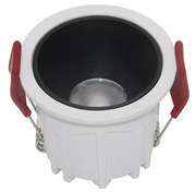 Faretto Da Incasso Moderno Alfa Led Alluminio Bianco Led Diffusore Nero Dimm.