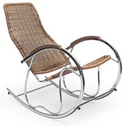 Poltrona a dondolo GRACEA marrone