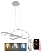 Brilagi - Lampadario a sospensione con filo LED dimmerabile COSMOWAVE LED/70W/230V 3000-6500K argento + +TC