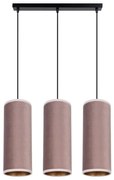 Lampadario a cavo AVALO 3xE27/60W/230V rosa/rame