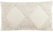 Cuscino divano 30x50 cm rombi bianco