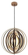 Lampadario in legno sospeso con cavo 1xE27/60W/230V Ø 43,5 cm massello/impiallacciatura/legno di caucciù (Hevea)
