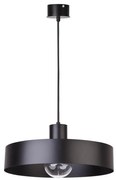 Lampadario su corda RIF 1xE27/60W/230V d. 35 cm nero