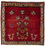 Gabbeh Tappeto persiano 60 x 60 Rosso (Iran) Annodato A Mano