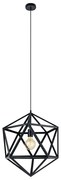 Lampadario A Sospensione Vintage Embleton Acciaio Nero 1 Luce E27 Regolabile