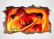 Adesivo murale Action ninja rosso go 47 x 77 cm