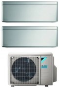 Daikin - Climatizzatore Condizionatore Bluevolution Dual Split Inverter serie stylish total silver 5+12 con 2MXM50A R-32 Wi-Fi Integrato 5000+12000