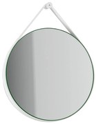 Specchio kiwi tondo in metallo bianco Ø 70 cm