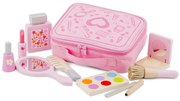 Set di trucchi in legno in valigetta