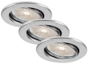 Brilo - Set di 3 faretti da incasso LED dimmerabili per bagno DIMM LED/5,5W/230V IP23