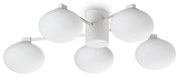 Plafoniera Contemporanea Hermes Metallo Bianco 5 Luci G9 28W 3000K Ip20