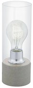 Eglo 94549 - Lampada da tavolo TORVISCO 1xE27/60W/230V grigio