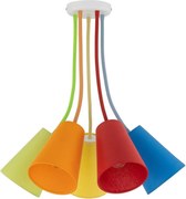 Lampadario a sospensione con supporto rigido WIRE COLOUR 5xE27/60W/230V