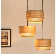 Brilagi - Lampadario a cavo MONTANA BOHO 3xE27/15W/230V marrone/nero