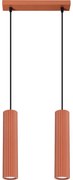 Sollux SL.1631 - Lampadario a sospensione con filo KARBON 2xGU10/10W/230V rosso