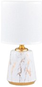 Zuma Line HS8605-WH - Lampada da tavolo 1xE14/40W/230V bianco/oro/decorazione in marmo