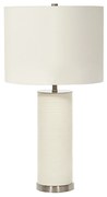 Lampada Da Scrivania Contemporanea Ripple Porcellana Bianca 1 Luce E27