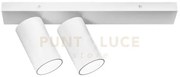 Gfa1398- spot 2 faretti attacco gu10 orientabili colore bianco opaco