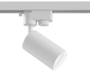 Faretto Per Binario Moderno Focus Mini Alluminio Bianco 1 Luce