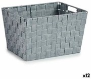 Cesto per i Panni Grigio Stoffa 10 L 25 x 20,5 x 35 cm (12 Unità)