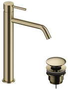 Rubinetto per lavabo LOOP oro spazzolato lucido SANYCCES