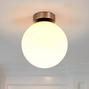 Plafoniera Lennie Lindby, dimmerabile, Bianco / Opale, Bagno, Vetro, Moderno, Plafoniera